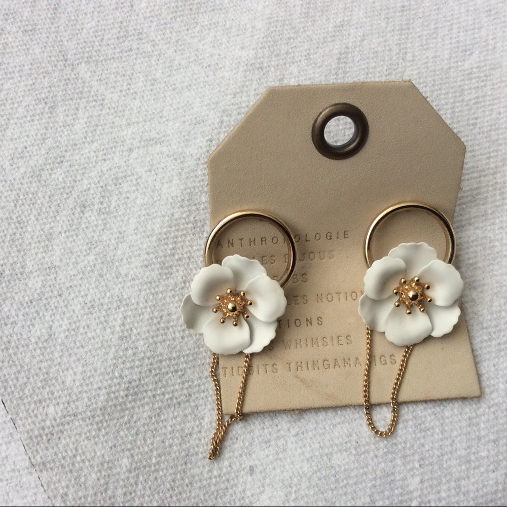 Anthropology Beaumont Hoop Earrings NWT